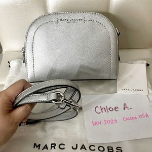 Marc Jacobs Metallic Silver Playback Dome Bag
